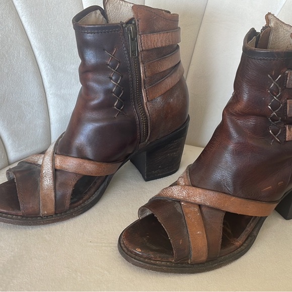 Freebird by Madden leather boots open toe - Picture 2 of 6